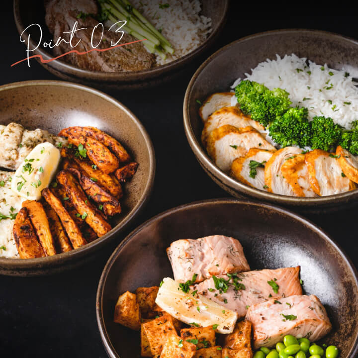 【Point03】管理栄養士監修で安心安全な食事サポート